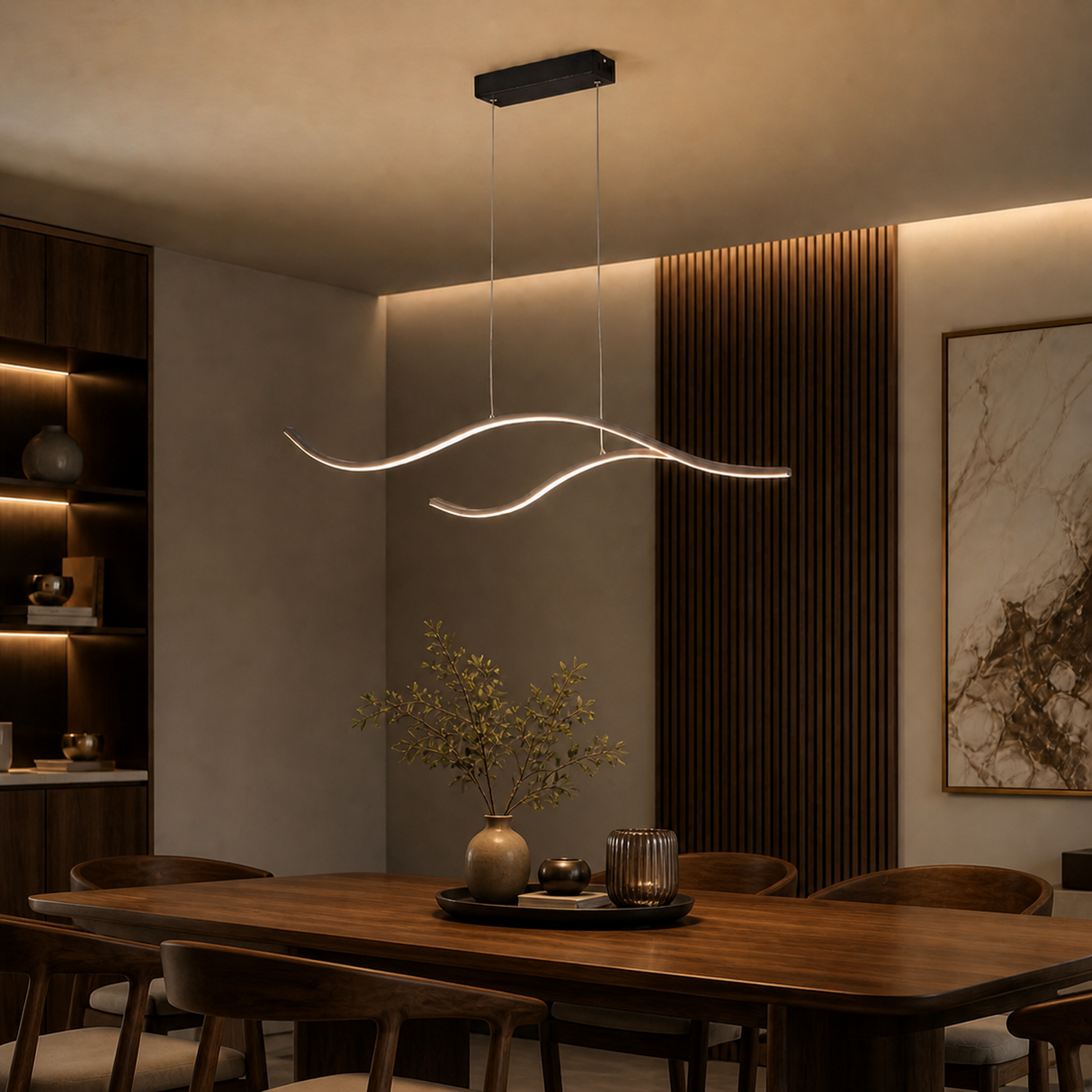 Vela Wave Linear Pendant Light